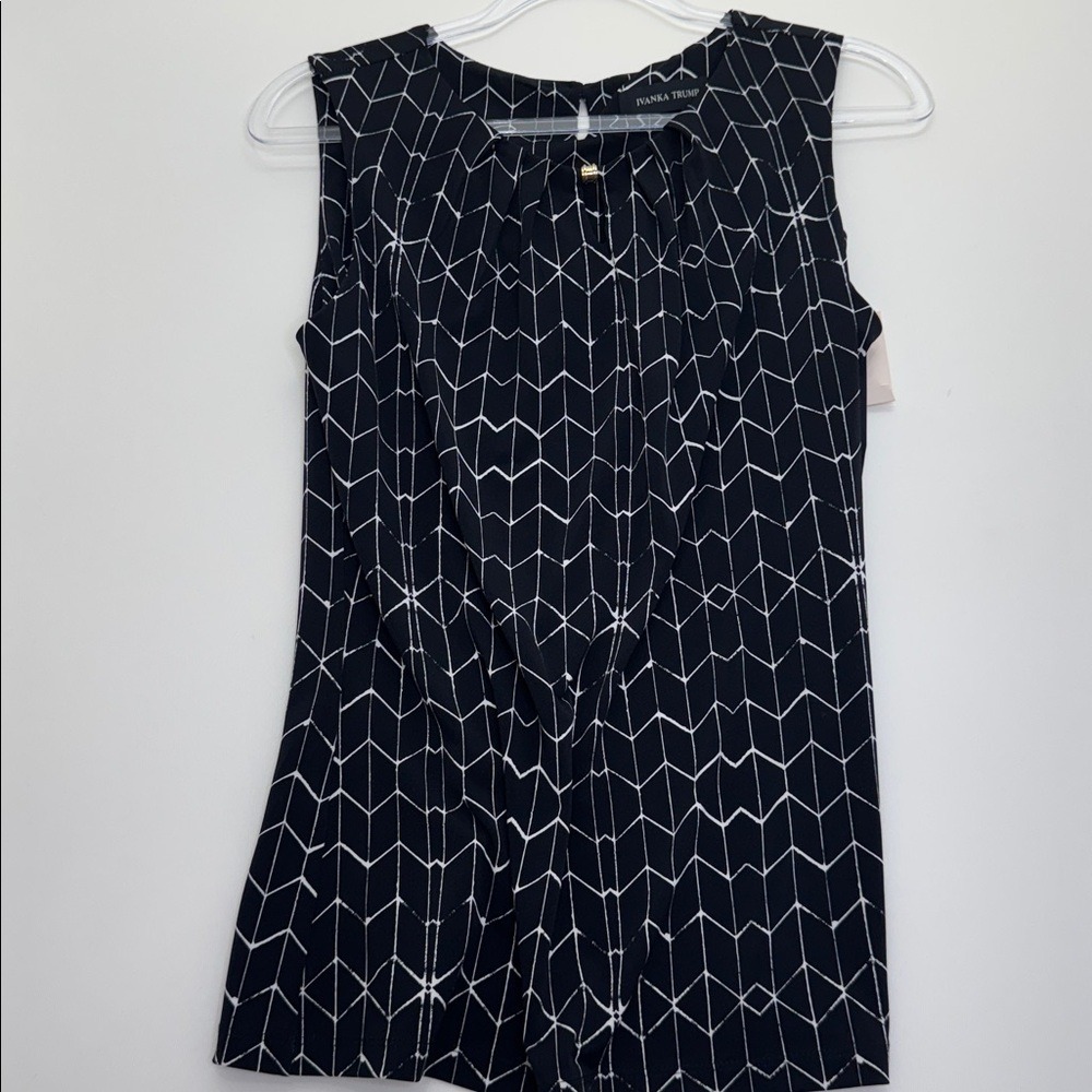 Ivanka Trump Geometric Tank Top, Size S